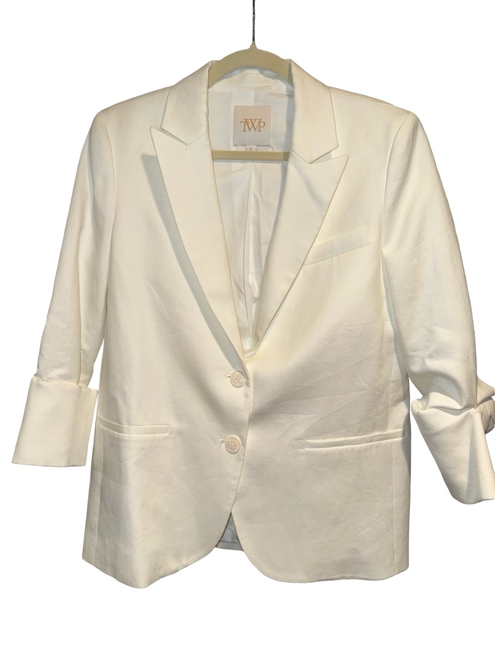 TWP white linen blazer